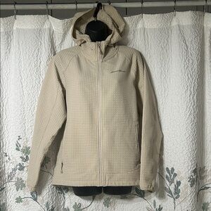 Eddie Bauer Light Tan Hooded Jacket